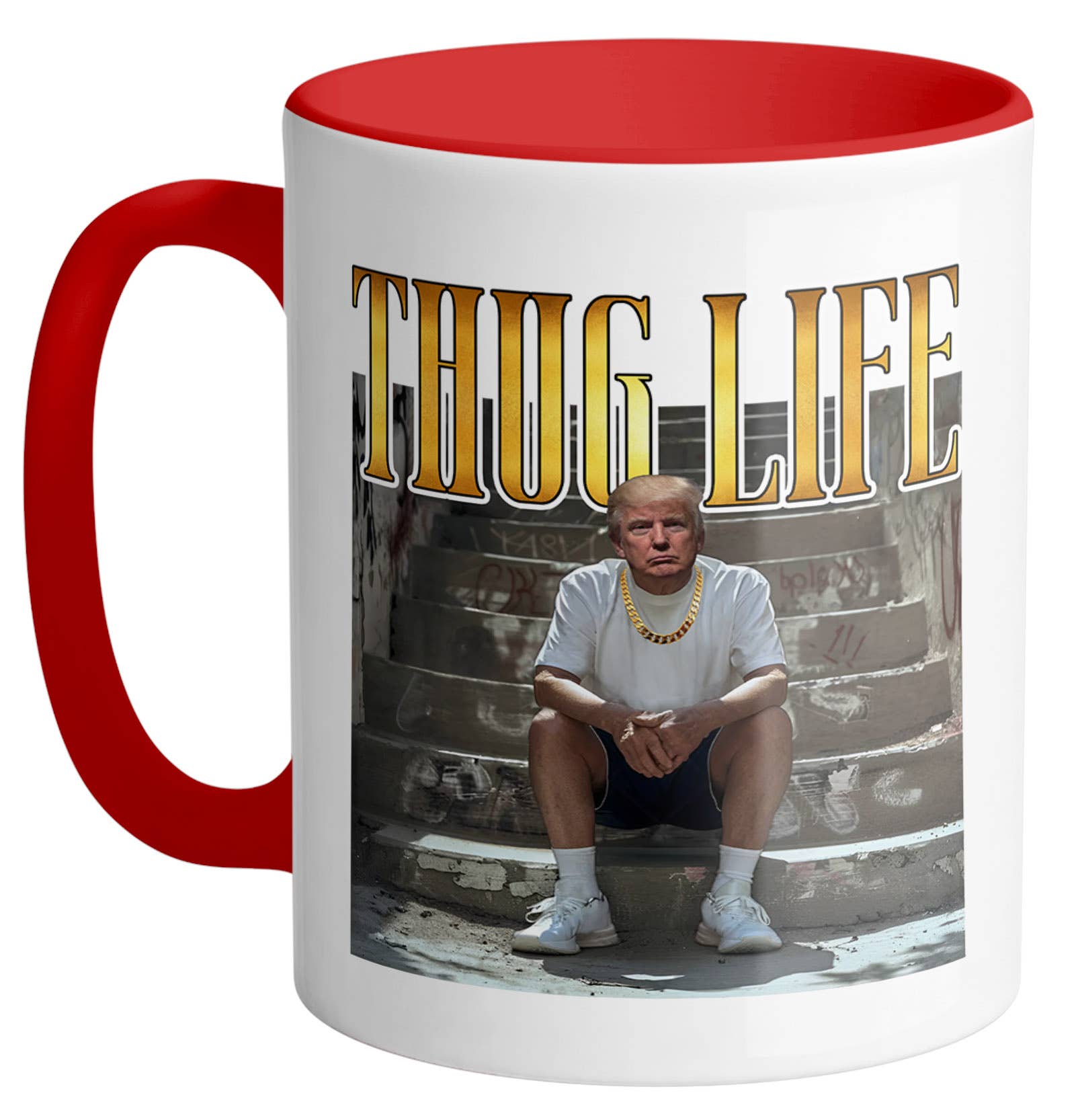 God And Glory Gifts - Venta al por mayor Taza - Taza de café de cerámica Trump de Thug Life8