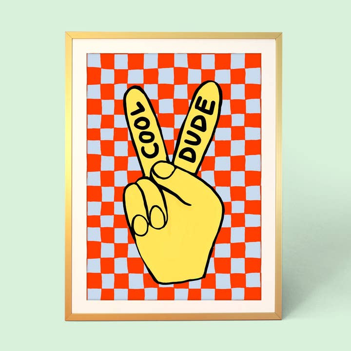 Stampa a scacchiera Cool Dude per la vendita all'ingrosso da parte di Eleanor Bowmer