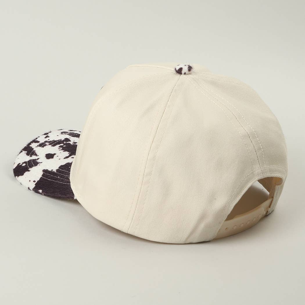 Fashion City - Wholesale Trucker Hat - Unisex - Cowboy Embroidered Patch Animal Print Two-Tone Trucker Hat5