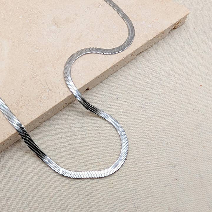 Everyday Silver Snake Chain Necklace for wholesale by Little Nell Jewellery