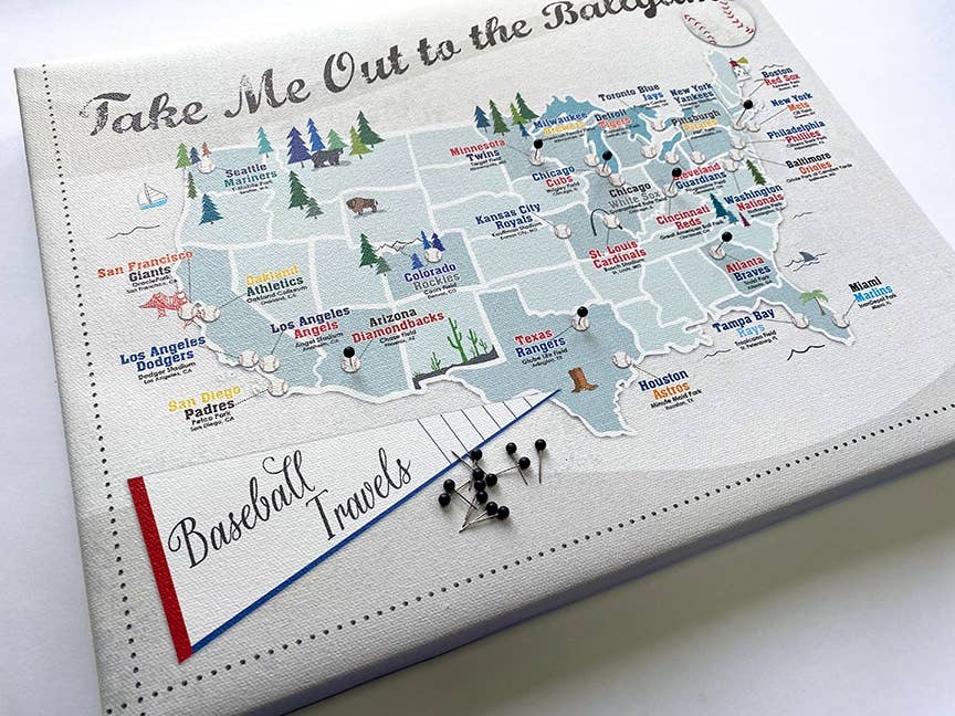 UUPP - Wholesale Map - MAP - PRO BASEBALL - MAJOR LEAGUE MLB STADIUM MAP with map2