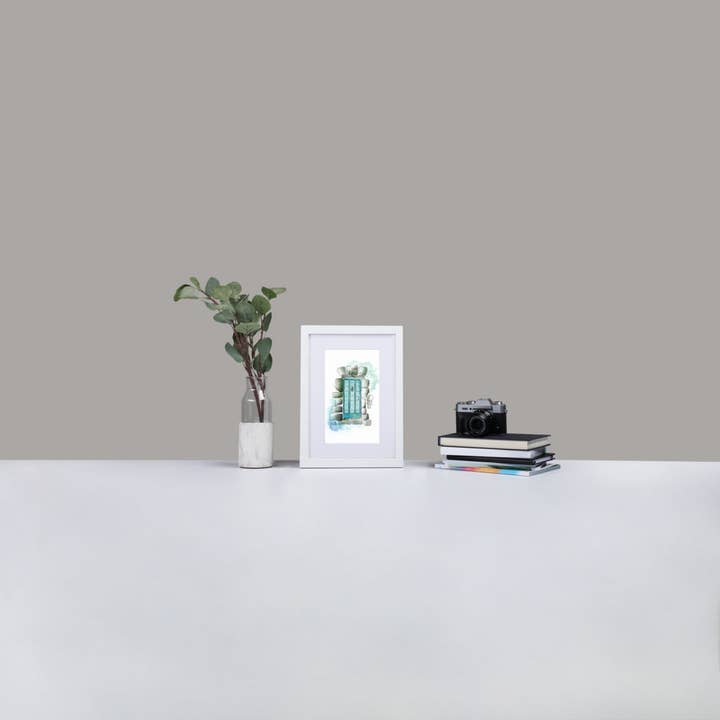 The Poets Door - French Watercolor - Matte Paper Framed Poster With Mat for wholesale by The Shamal