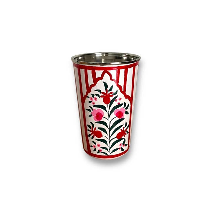 Curiosity Lab - Wholesale Drinking Glass/Cup - Hand-painted food-grade stainless steel tumbler Srinagar Grand14