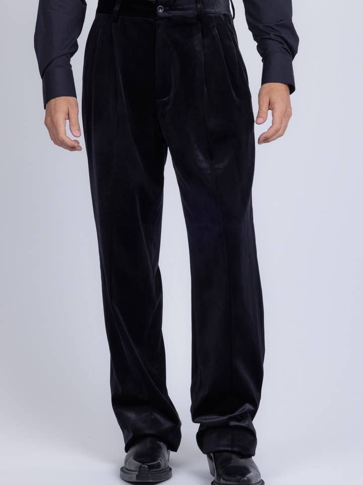 Men's Velvet Flare Casual Stretch Pants 5CP18 for wholesale by BARABAS