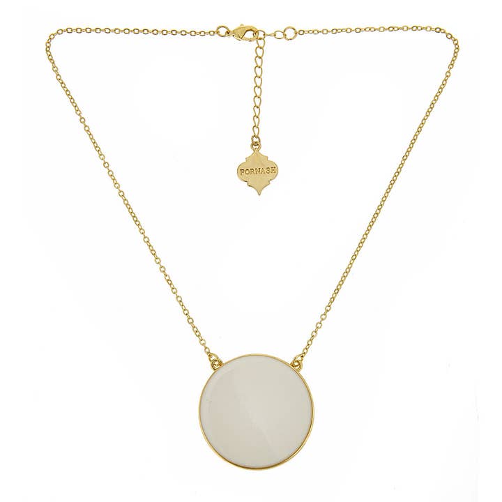 Fornash – Großhandel Kette mit Anhänger/Charm – Monogramm Gold Emaille Weiche Kette Halskette