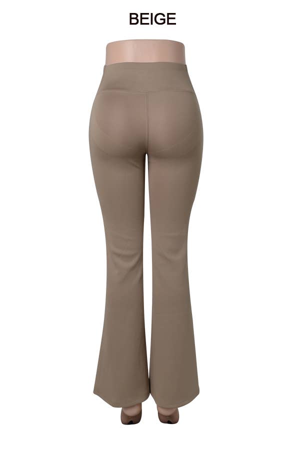 Color 5 - Wholesale Pants - Women's - Fur lined faja waist control butt lifting warm flare pants 12