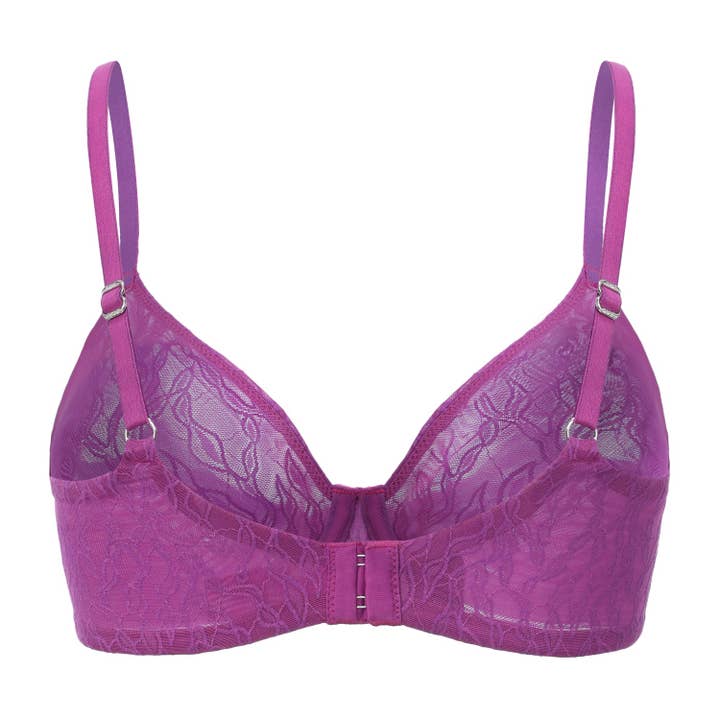 Amour d'Agnette - Wholesale Bra - Women's - Julie Molded Lace & Mesh T-Shirt Bra3