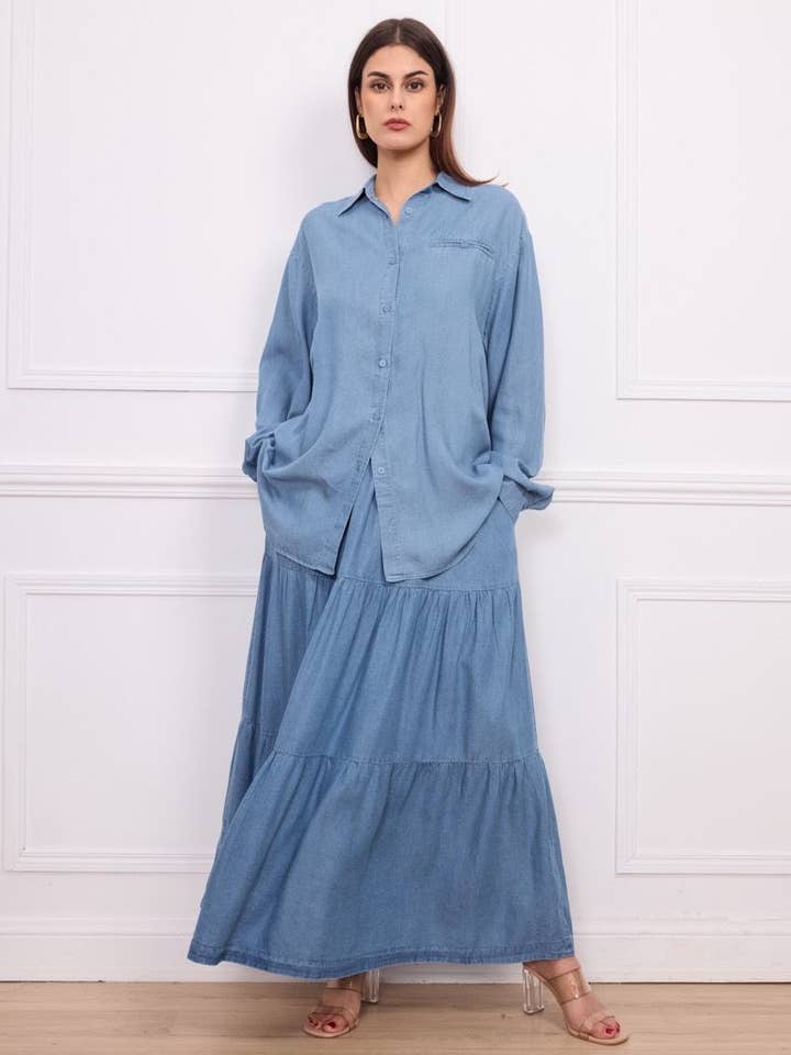 Lyocell denim blue shirt - Orice for wholesale on Faire2