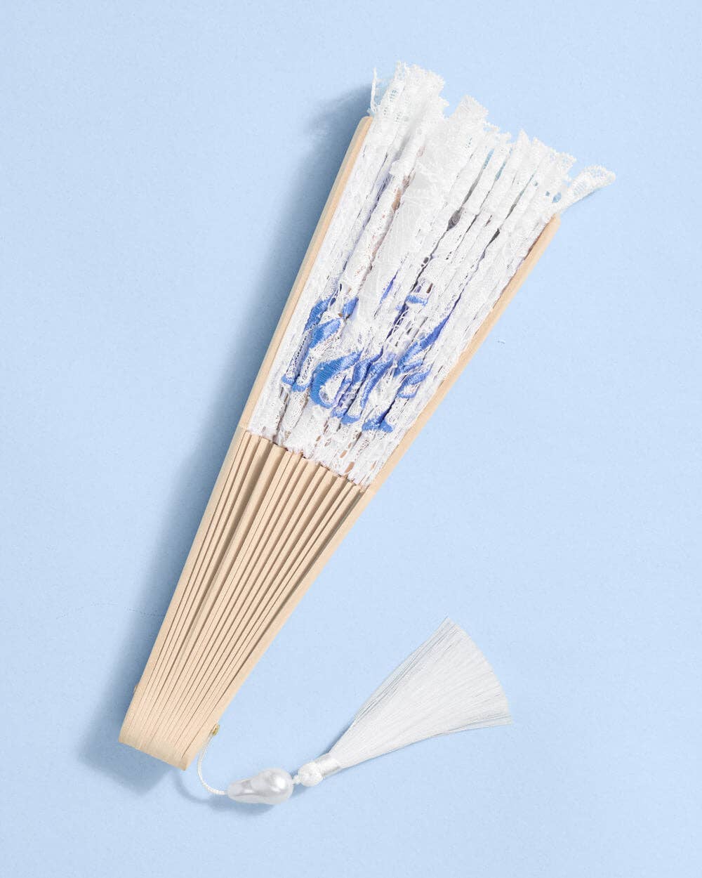 xo, Fetti - Wholesale Handheld Folding Fan - White Lace Bride to Be Folding Fan | Bridal Accessory5