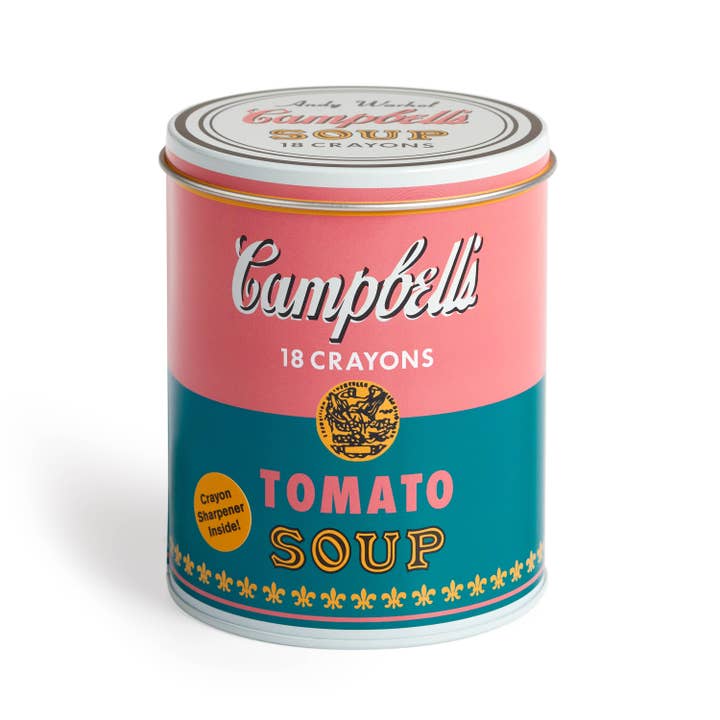 Chronicle Books - Wholesale Crayons - Kids & Baby - Andy Warhol Soup Can Crayons + Sharpener