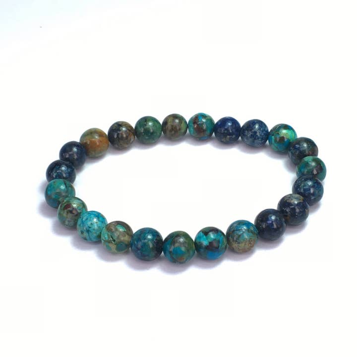 Chrysocolla Round Beads Bracelet 8mm for wholesale by My Healing Bracelet