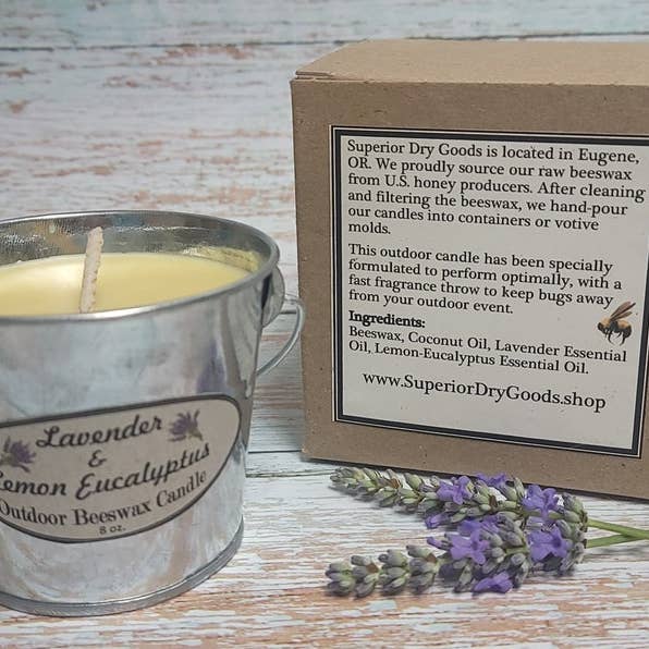 Superior Dry Goods - Wholesale Outdoor Candle - Lavender Mosquito Bucket Candle | Beeswax | Citronella5