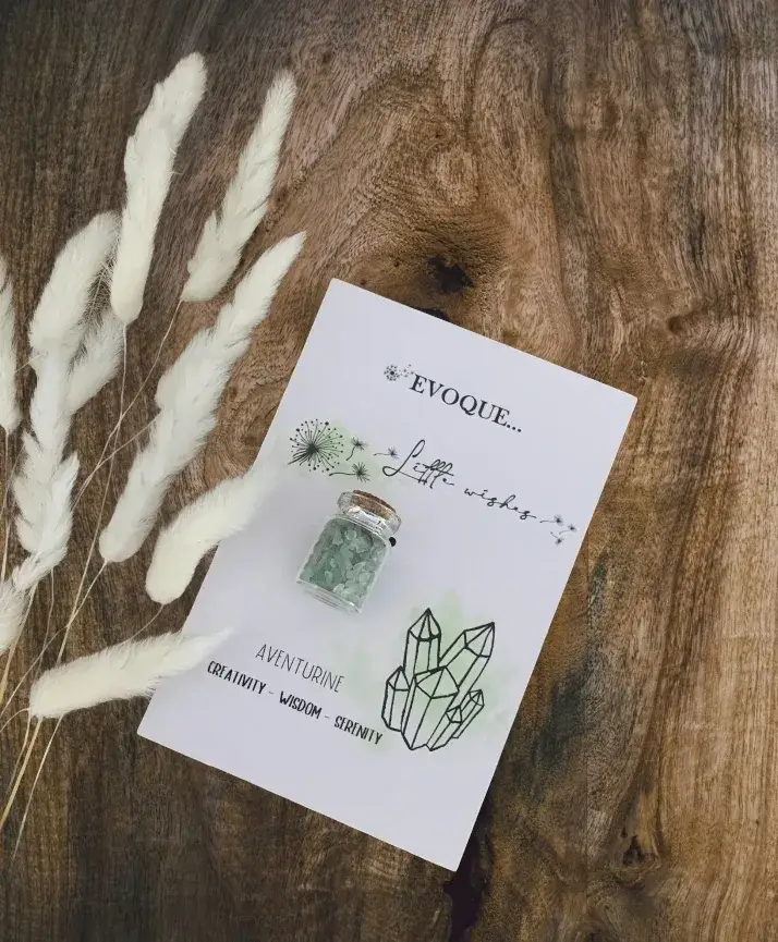 Evoque Gifts & Homewares – Jarra decorativa por atacado – Jarras de Cristal 'Pequenos Wishes' - 'Aventurina'0