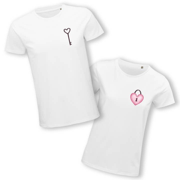 Key to my heart couple t-shirt for wholesale by Planetee
