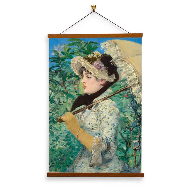 Jeanne Primavera (1881) de Edouard Manet - Impressão Giclée em Tela com Suporte Magnético por atacado de Vintage Banners