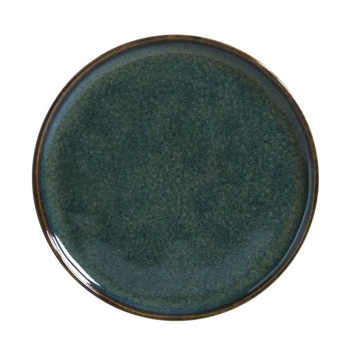 Green Bread Plate 6.1 x 0.63" Oceano for wholesale on Faire0