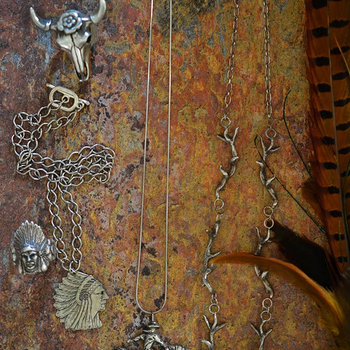 Hi Octane | SilverBotanica - Wholesale Pendant/Charm Necklace - Bronco Cowboy Necklace2