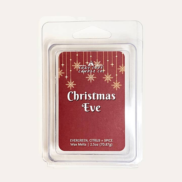 Christmas Eve | Scented Wax Melts 2.5 oz. for wholesale by Cozy Cove Candle Co LLC