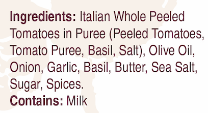 Le Sauce & Co. - Wholesale Pasta Sauce - Le Sauce & Co. Classic Marinara6