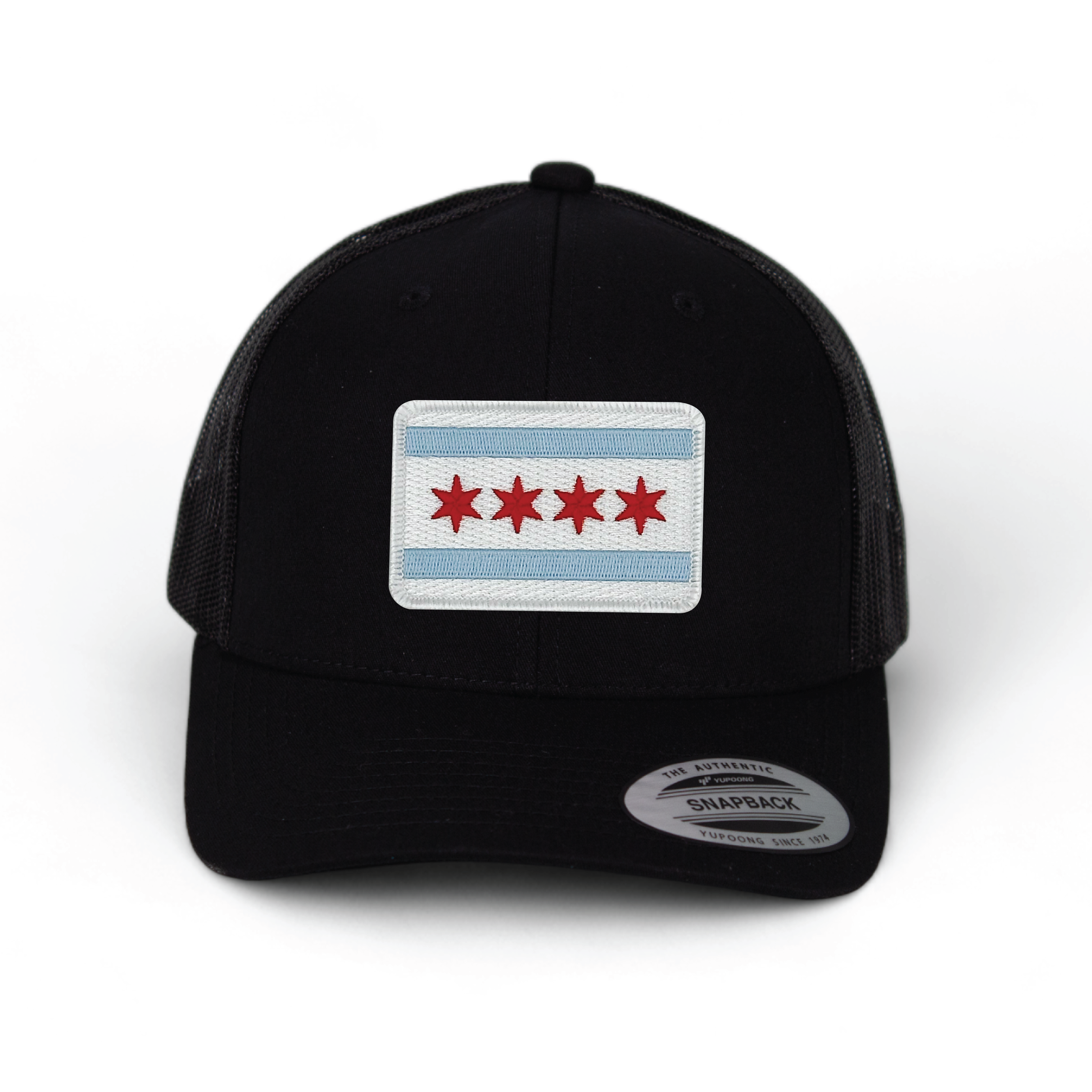 Cotton Mule - Wholesale Trucker Hat - Unisex - Chicago Flag Patch Trucker Hat10