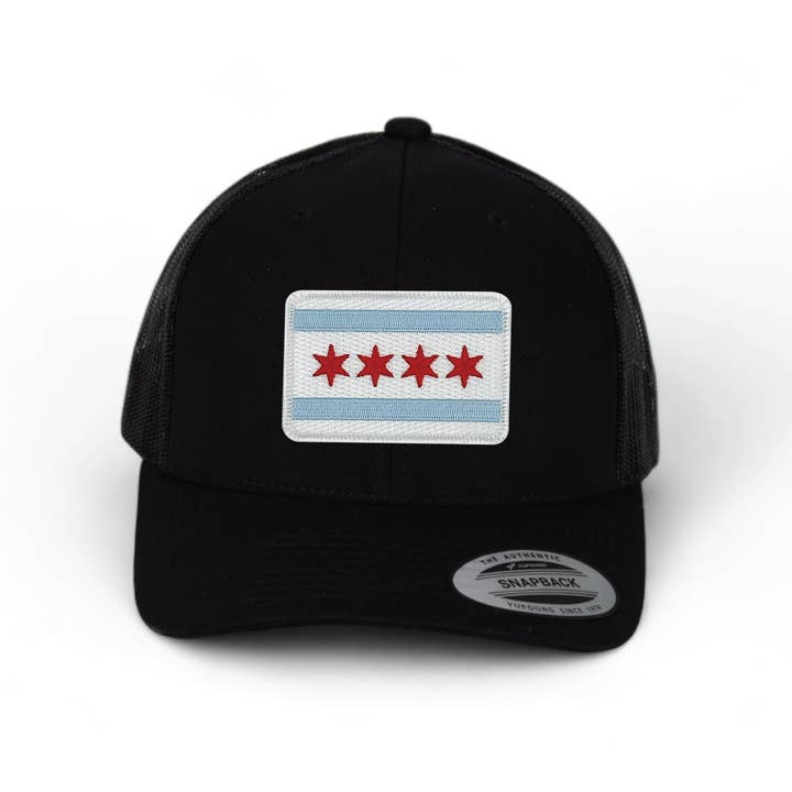 Cotton Mule - Wholesale Trucker Hat - Unisex - Chicago Flag Patch Trucker Hat10