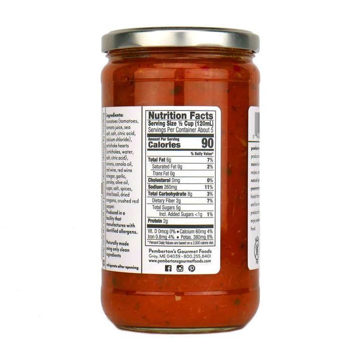Pemberton's Gourmet Foods - Wholesale Pasta Sauce - Artichoke Scarpetta Pasta Sauce3