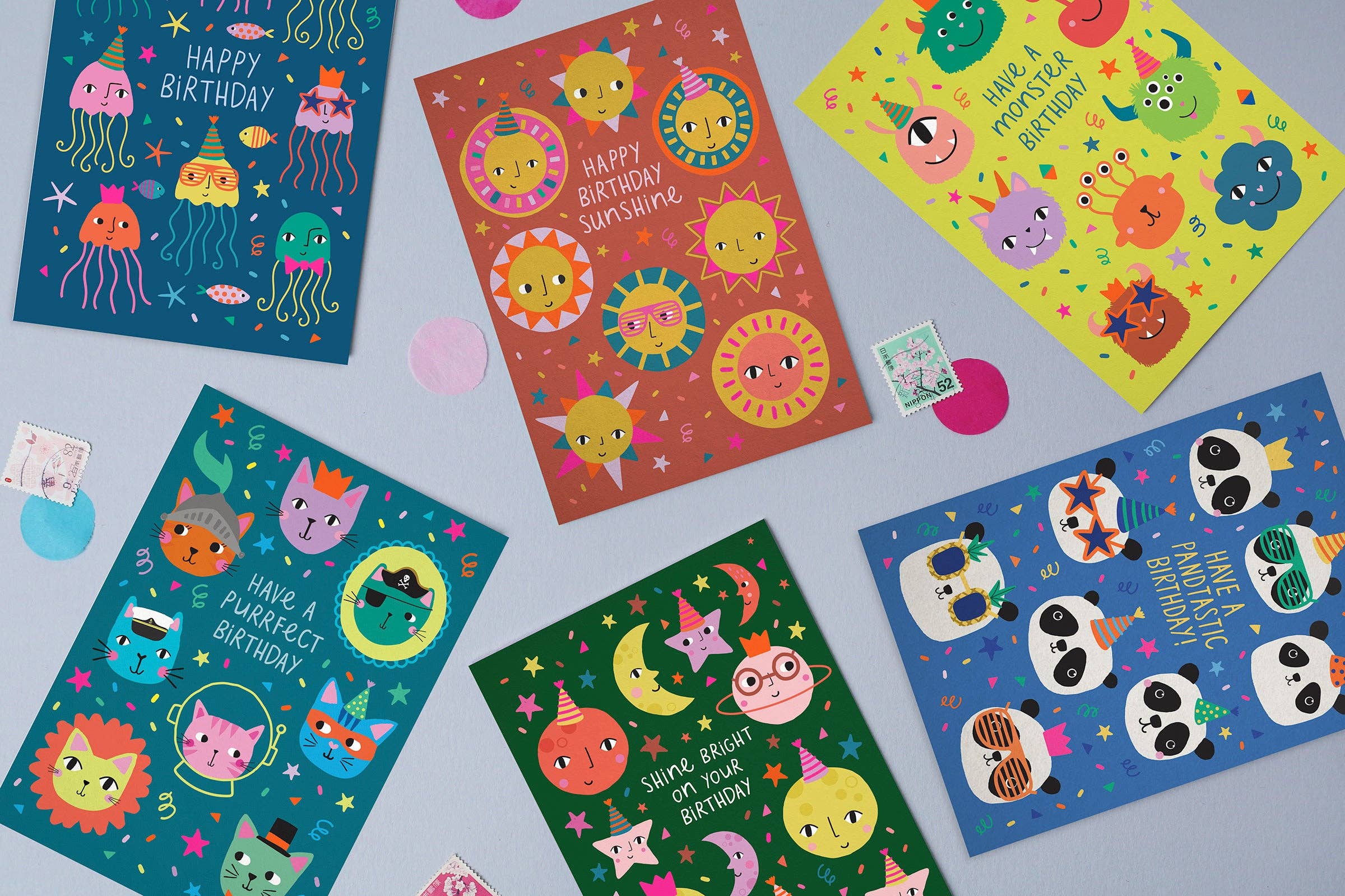 Mifkins – wholesale Birthday card – Party Monsters Card2