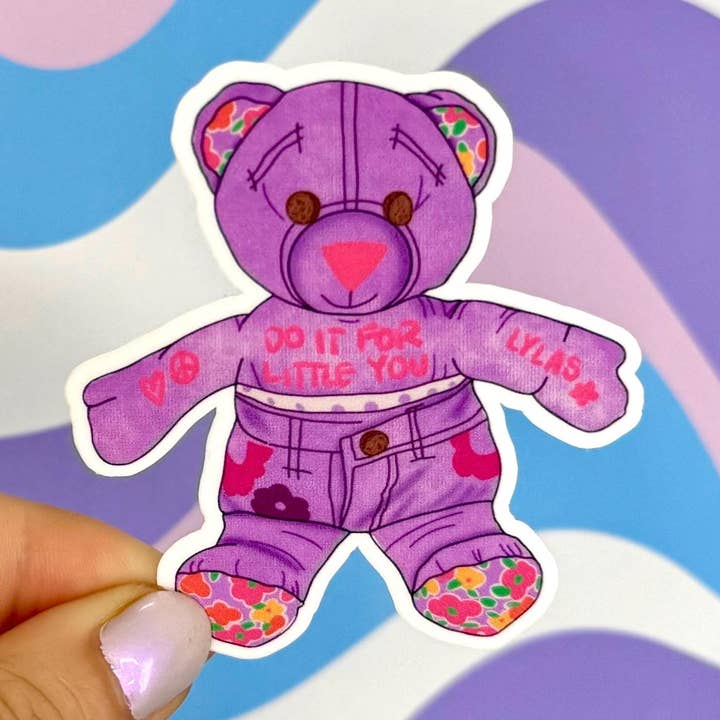 Doodle Bear Do It For Little You Sticker for wholesale by Ordinary Joy Studio