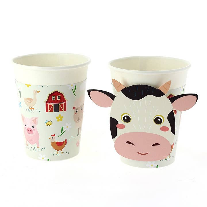 Annikids – wholesale Disposable cup – 6 Farm Animals Cups1