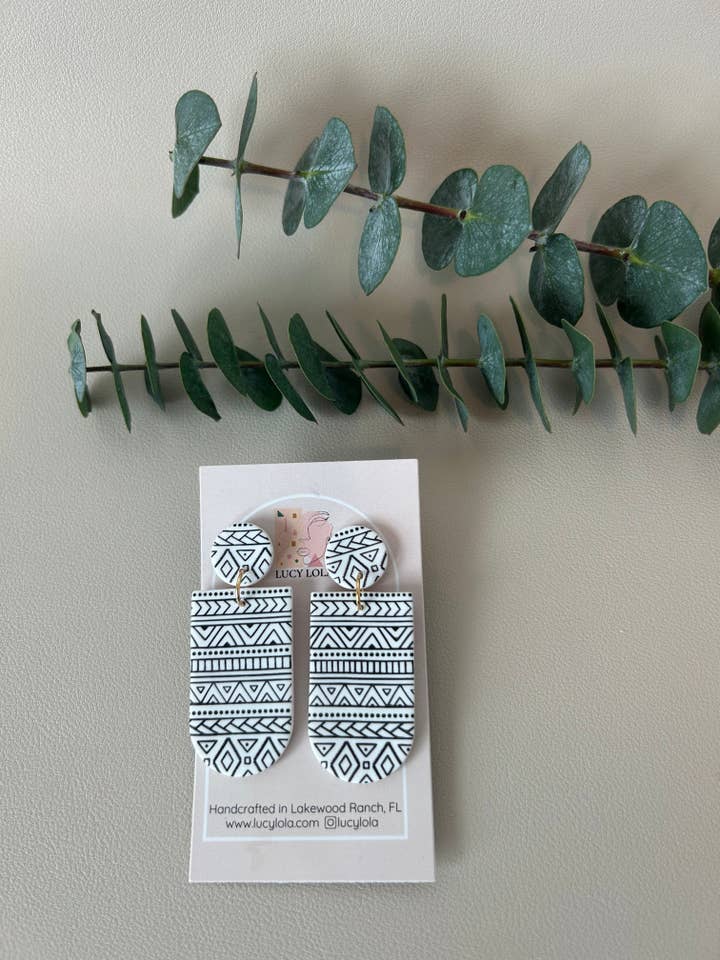 The Aida - Stampa geometrica - Nero su bianco per la vendita all'ingrosso da parte di lucylola