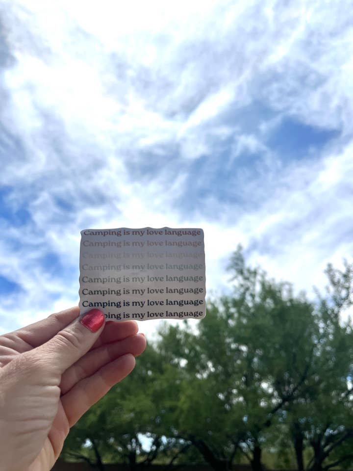 Camping is my Love Language Sticker for wholesale by Cruisin' + Campfires