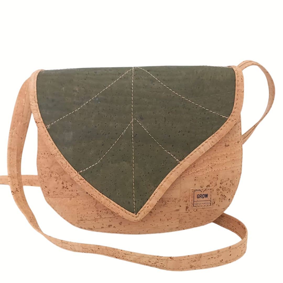 Grow From Nature – Engroshandel Crossbodytaske - Dame – Leaf korktaske - vegansk, bæredygtig og vandafvisende4