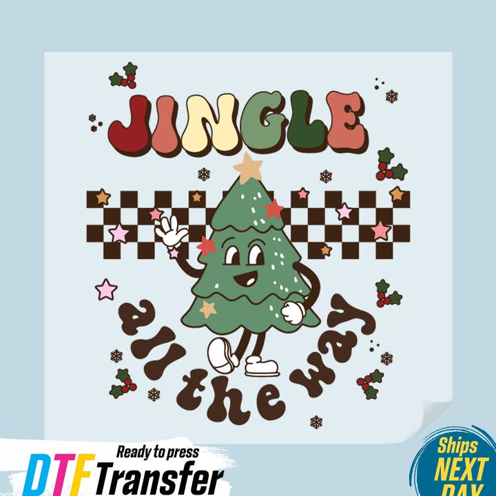 Jingle All The Way Kids DTF Transfer for wholesale by DTF Office