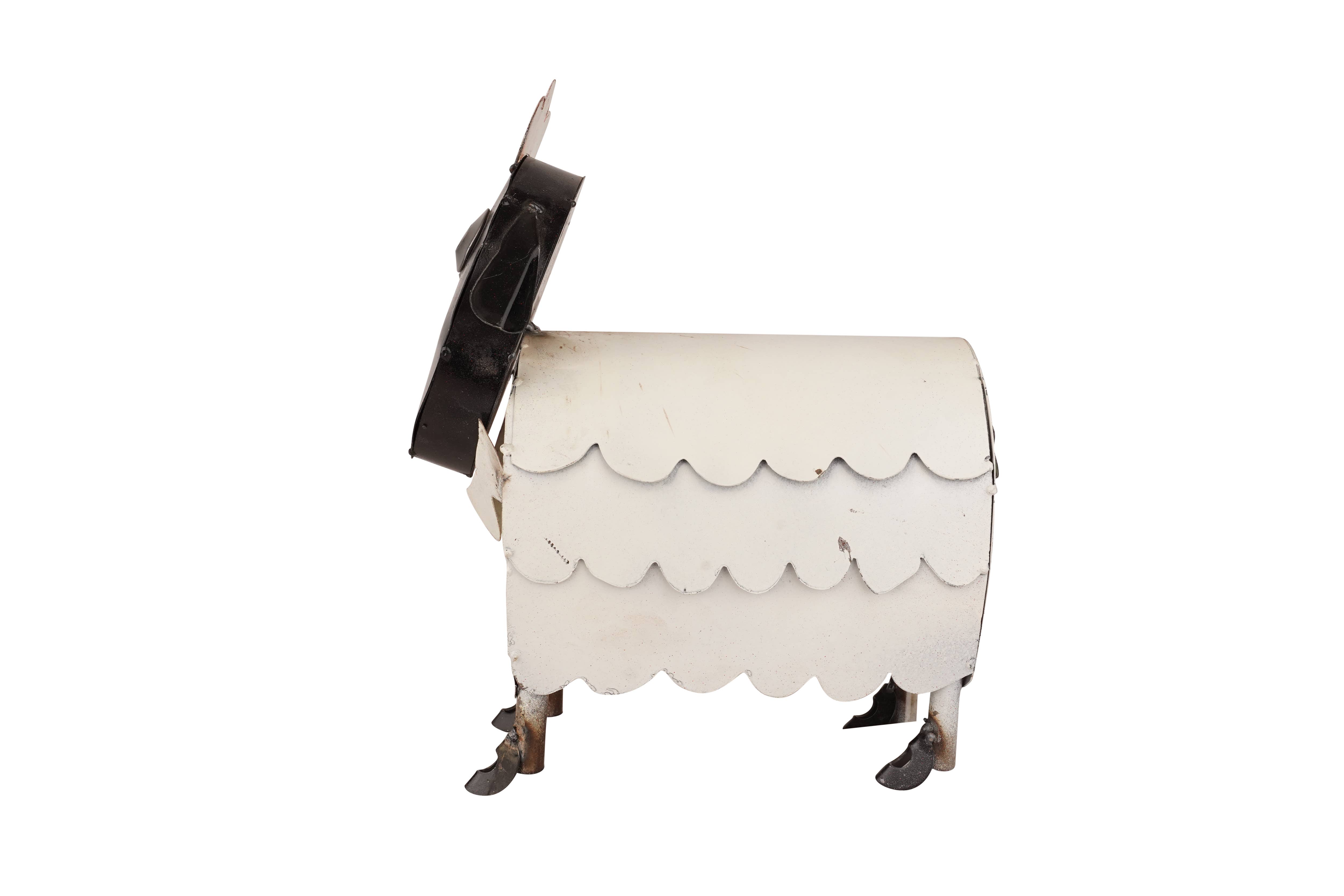 My Amigos Imports – wholesale Utomhusdekor – Farmhouse Metal Sheep-Garden Art-svartvitt får2