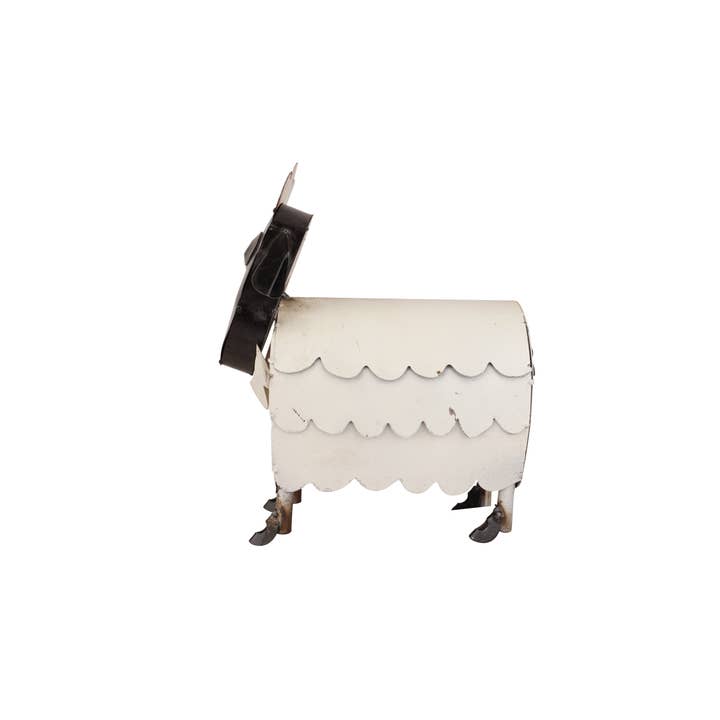 My Amigos Imports – wholesale Utomhusdekor – Farmhouse Metal Sheep-Garden Art-svartvitt får2