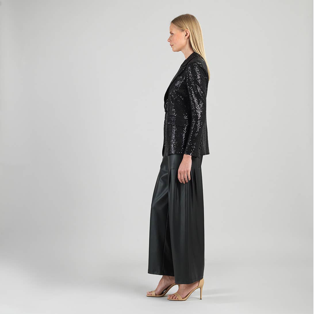 Black JK124S - Sequin Knit - Signature Pocket Blazer for wholesale on Faire2