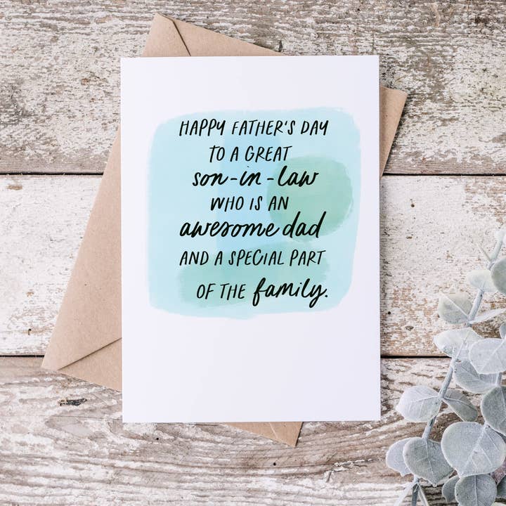 Speciale schoonzoonvaderdagkaart voor wholesale door Card & Story