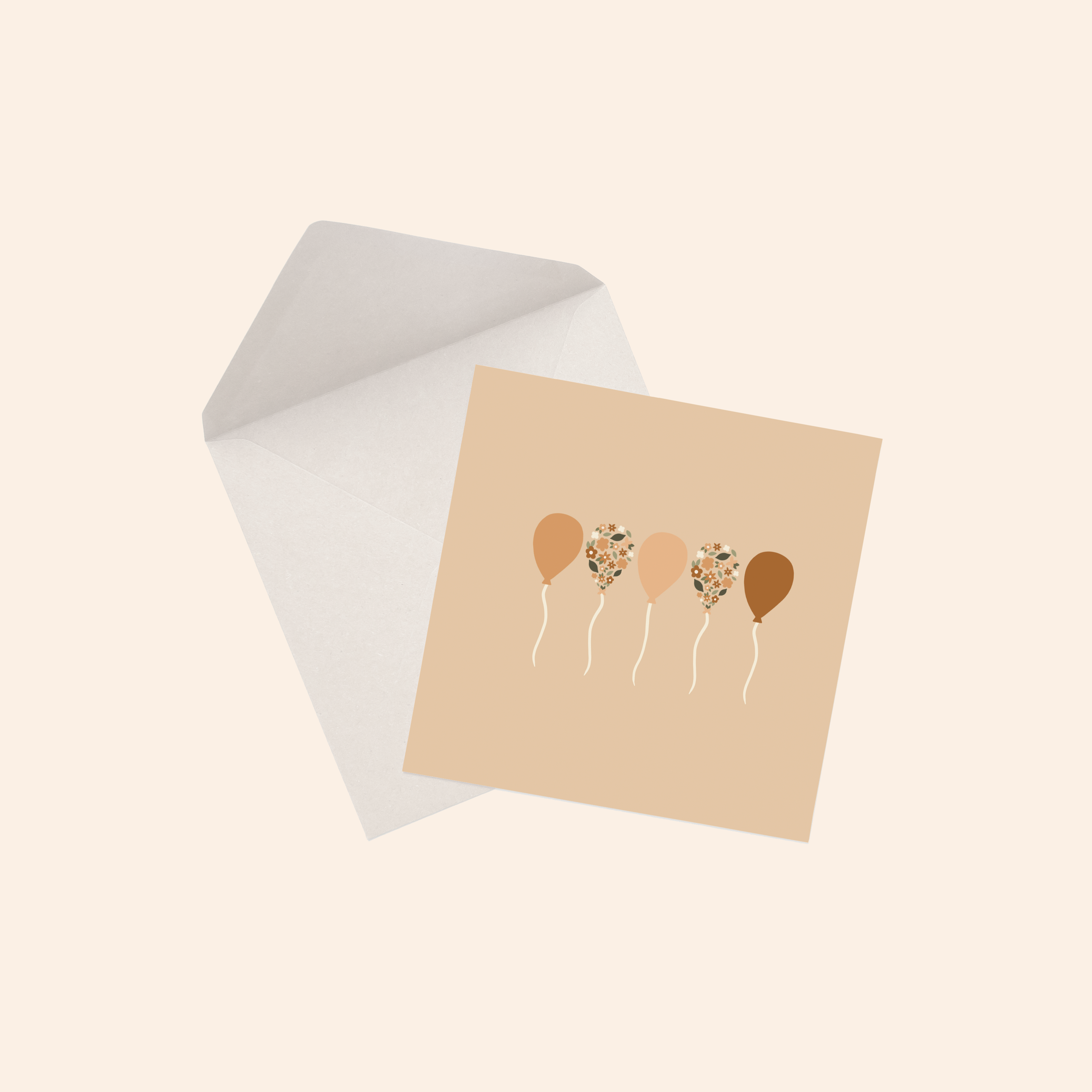 Flora and Mae Creative - Wholesale Everyday greeting card - Floating Balloons Greeting Card1