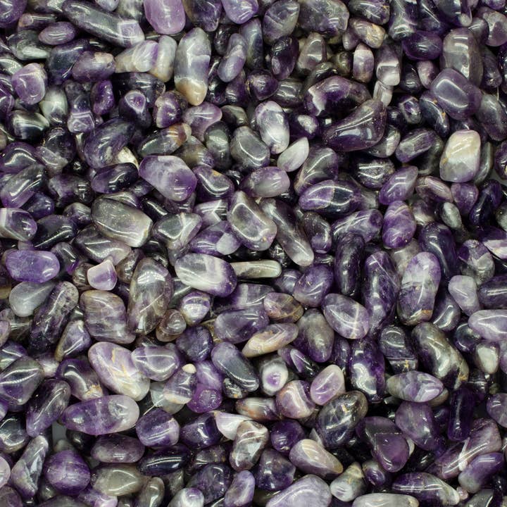 Fantasia Mining - Vente Pierre et cristal de spiritualité - Améthyste foncée roulée, 0,5 à 0,75 pouces, taille 5 (1 lb)1