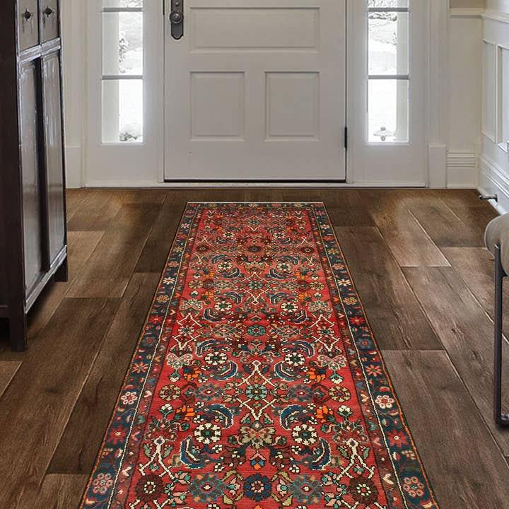 Noori Rug - Wholesale Area Rug - Fine VTG Burl Red/Navy Runner, 2'0" x 9'3"7