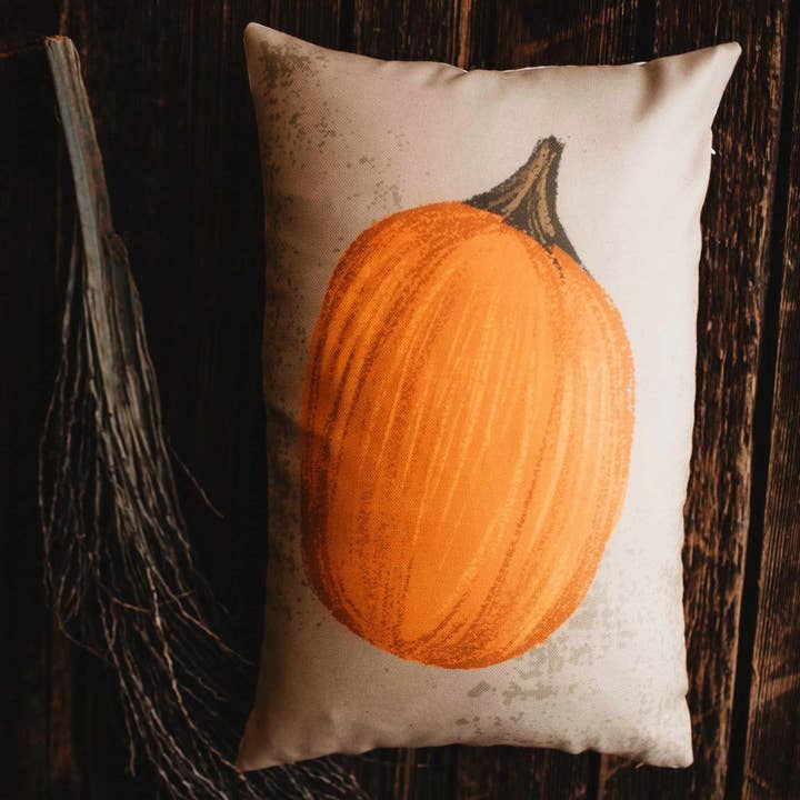 UniikPillows – wholesale Throw pillow cover – Primitive Flat Fall Pumpkin Lumbar Pillow Cover | 18x12 Thanksgiving Décor | Fall Decor | Room Decor | Decorative Pillows | Gift for her