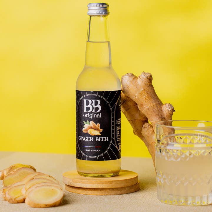BB KOMBUCHA - Wholesale Non-Alcoholic Aperitif/Mocktail - Organic ginger beer - 33 cL