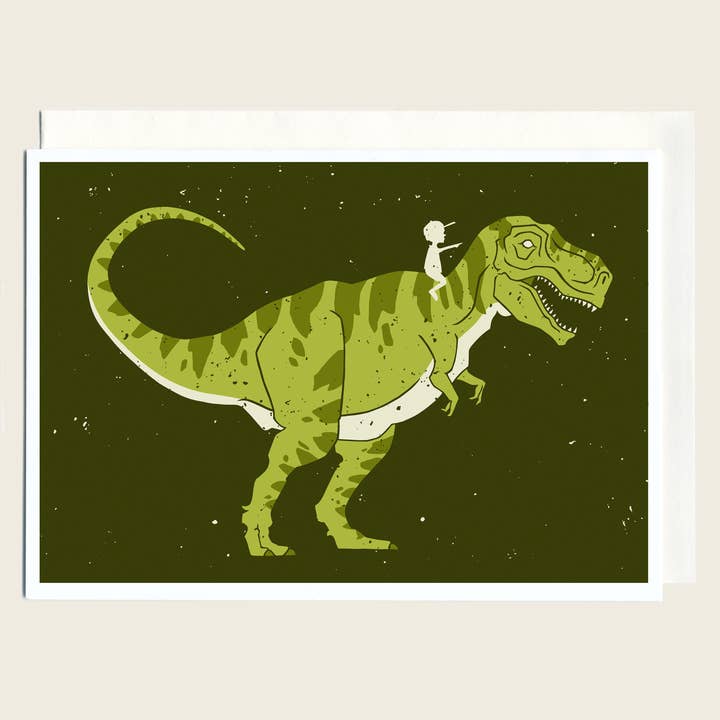 T Rex Spirit Animal | 5x7 Greeting Card  for wholesale by John Vogl