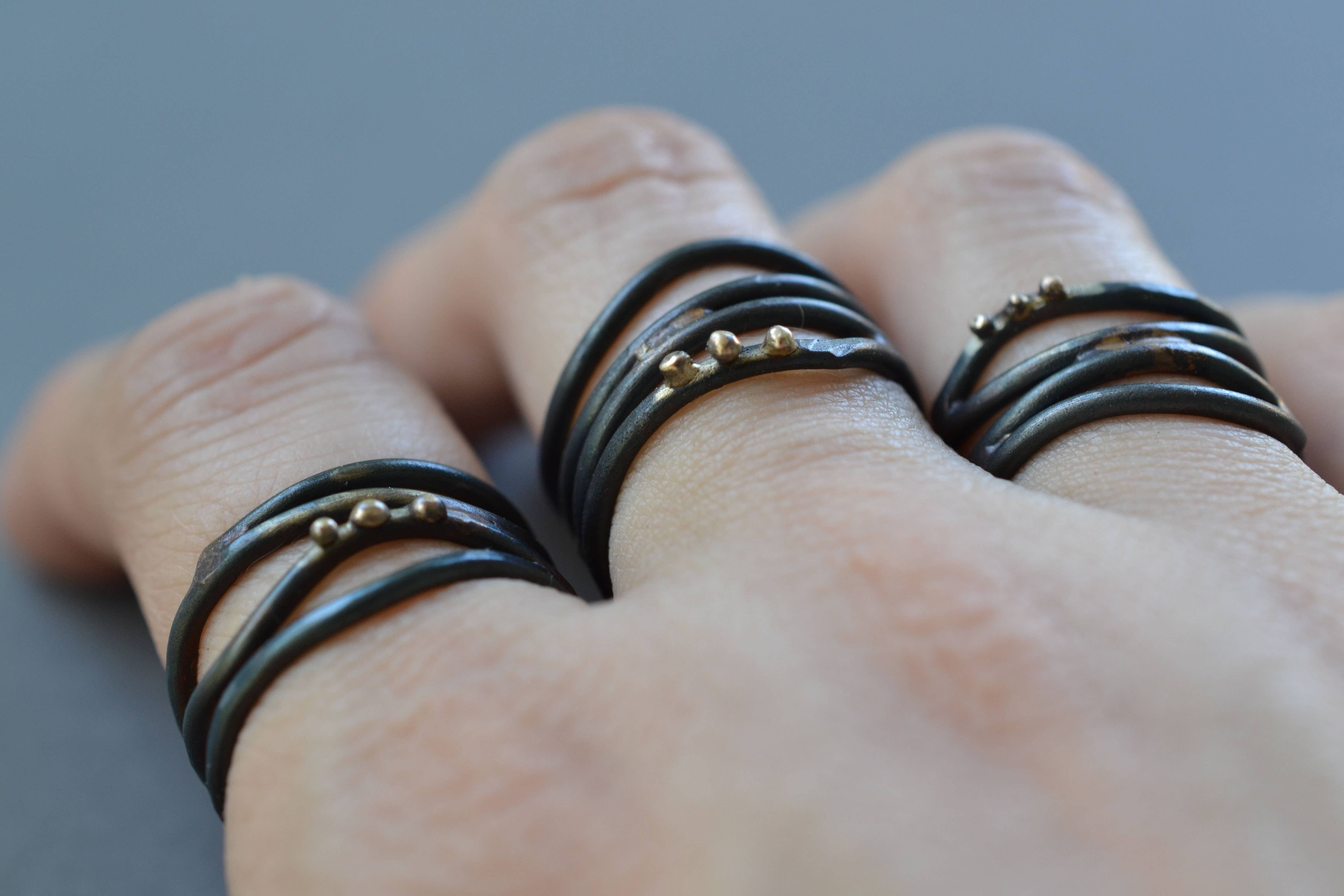 Metamorphosis Metals - Wholesale Band/Stacked Ring - Linear Wrap Ring1