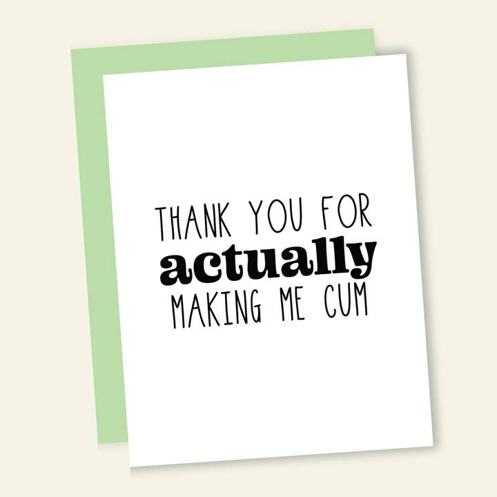 Making Me Cum | Biglietto di auguri per adulti divertente e sporco per la vendita all'ingrosso da parte di That’s So Andrew