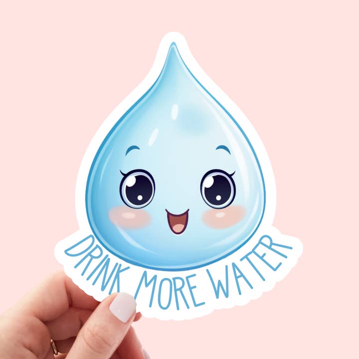 Water Drop Drink Meer Water Sticker/Waterdicht voor wholesale door Kenjia Design