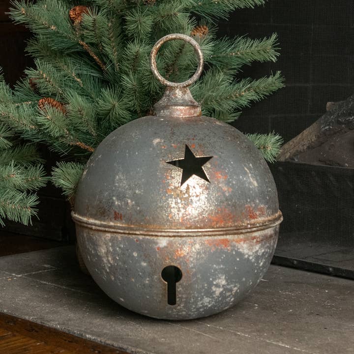 12" GREY STAR SLEIGH BELL for wholesale by Ragon House