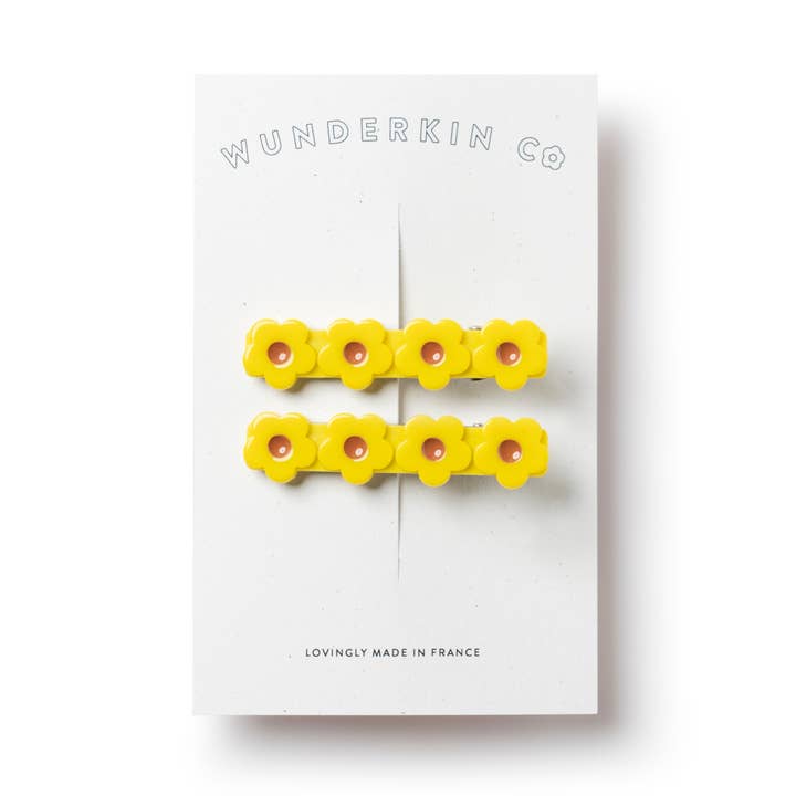 Clip Pack // Daisy Flower Pigtail Set // WS for wholesale by Wunderkin Co.