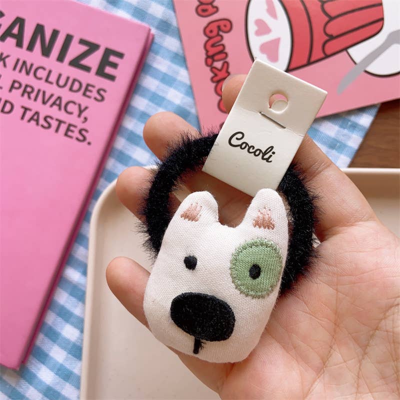 Tourtiwi - Wholesale Hair Tie - Kids - Cute animal hair band, cotton checkered hair tie0