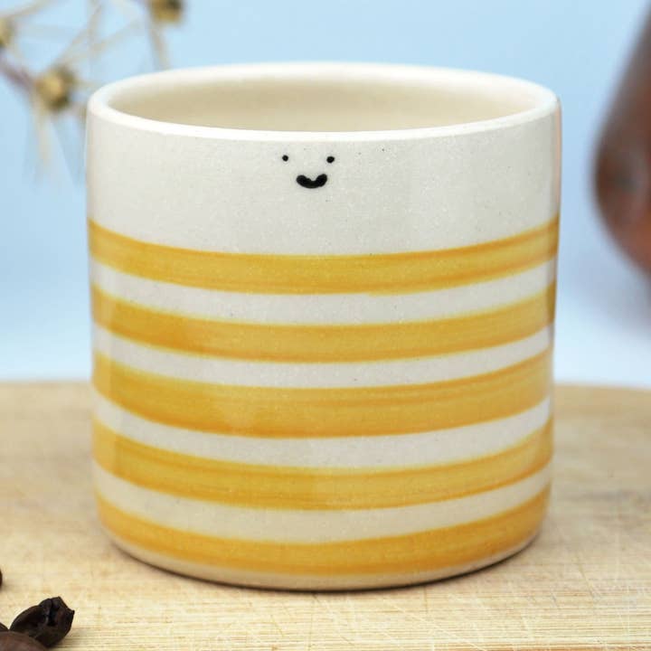 Buttercup Yellow Sailor Espresso Cup for wholesale by Modern Pottery Shop